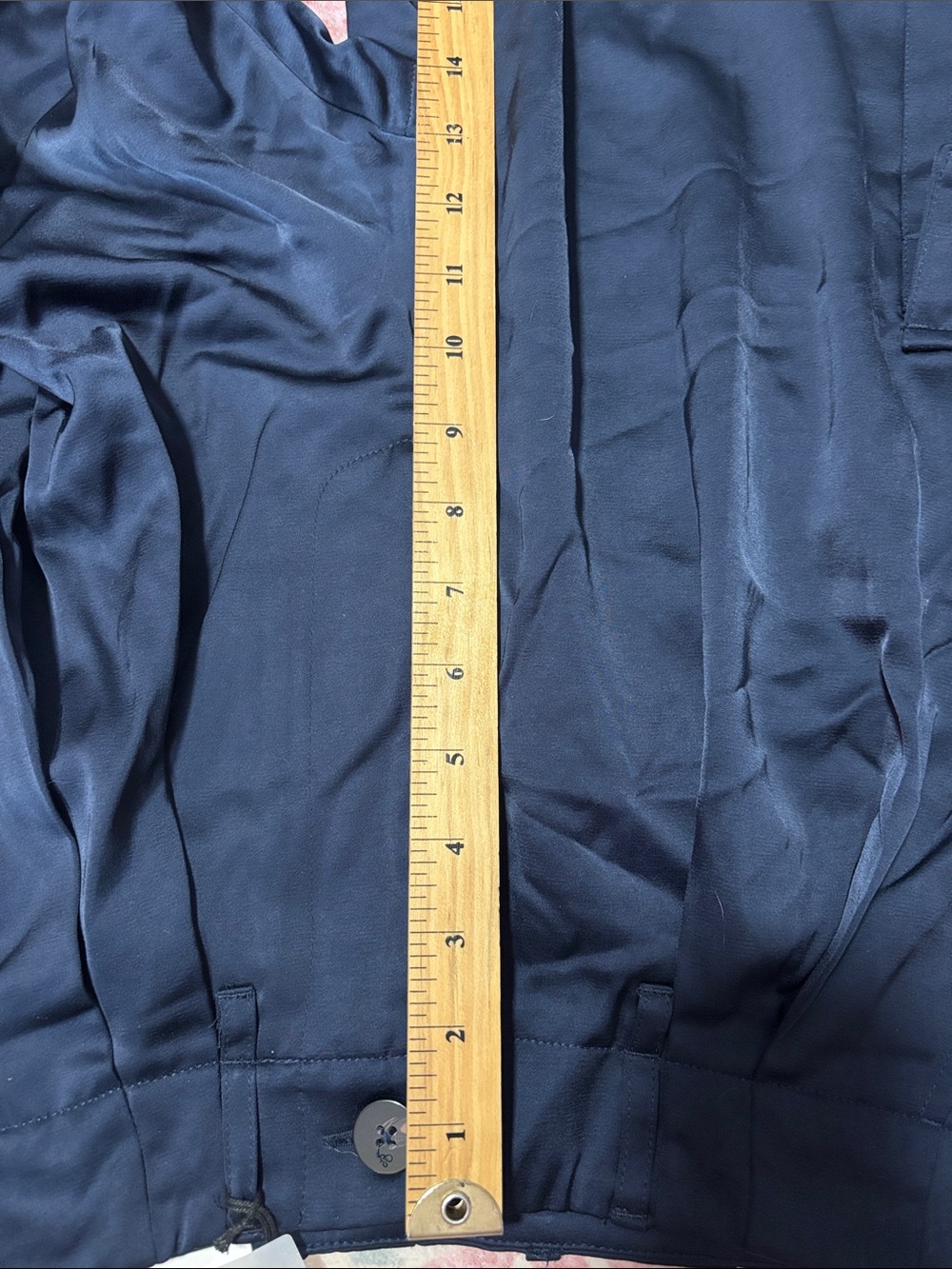 Scotch & Soda Navy Satin Faye Utility Wide-Leg Cargo Pants - Picture 5 of 8
